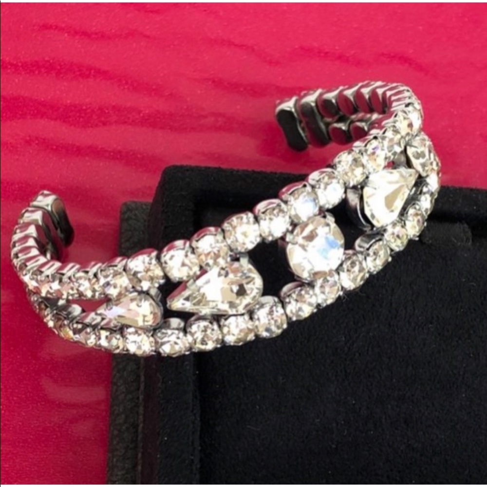 Antique Crystal Bling Large Stones Tennis Bracelet